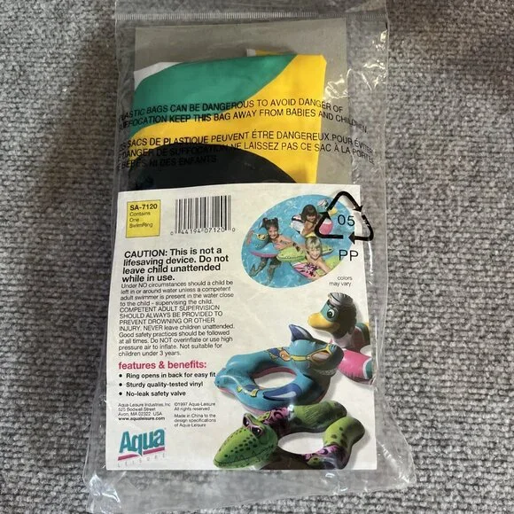 Aqua Leisure Animal Swim Ring Inflatable Swimming Pool Kids Float Vintage 1997 - Picture 3 of 4